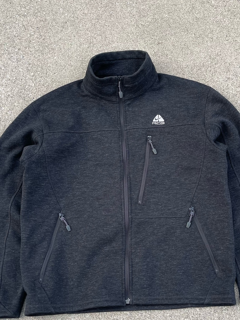 Nike ACG Full Zip Jacket Mens XL Black Technical Fleece Gorpcore Outdoor Utility
